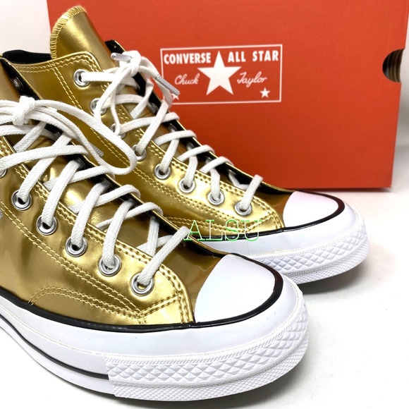 Converse Chuck 70 High Gold Women’s Sneakers - Picture 6 of 7
